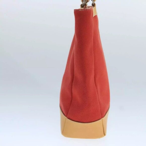 BURBERRY Blue Label Tote Bag Canvas Red Auth - Picture 4 of 16